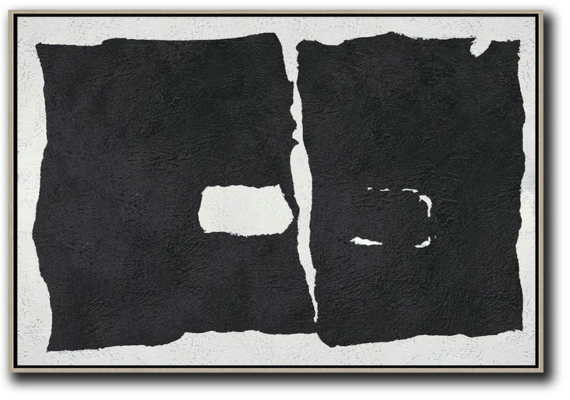Modern Art,Oversized Horizontal Minimal Art On Canvas - Hand Paint Large Clean Modern Art